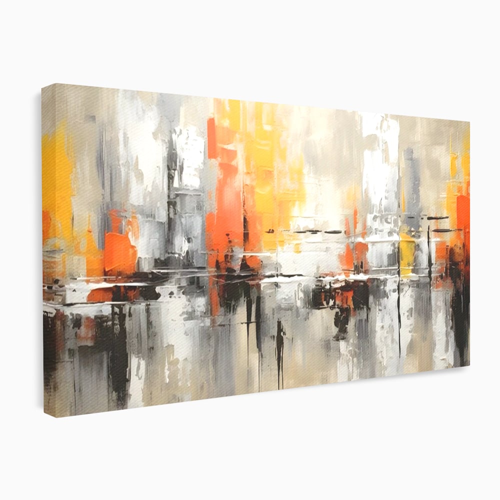 Tablou Canvas Premium LuxCanva® A1623, Imbratisare Abstracta , Living, Decorativ, Cromatic, Compozitie, Dormitor, Culori Vibrante