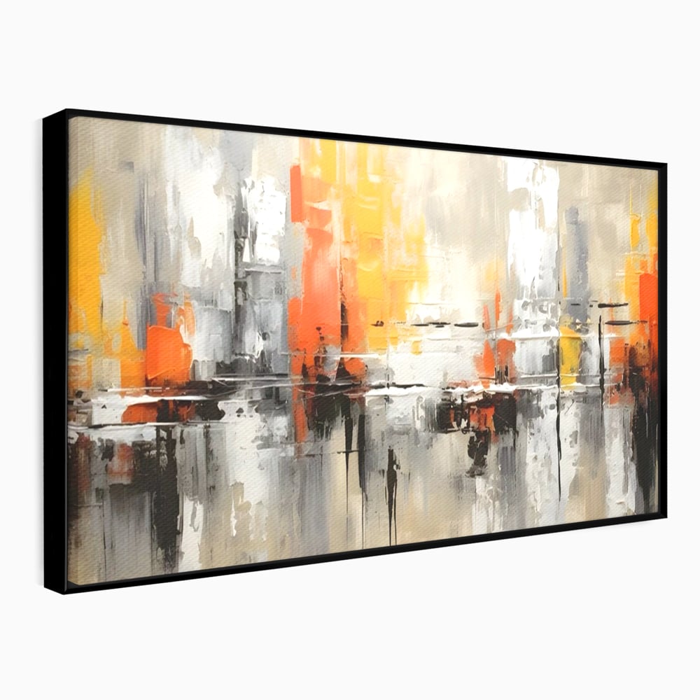 Tablou Canvas Premium LuxCanva® A1623, Imbratisare Abstracta , Living, Decorativ, Cromatic, Compozitie, Dormitor, Culori Vibrante