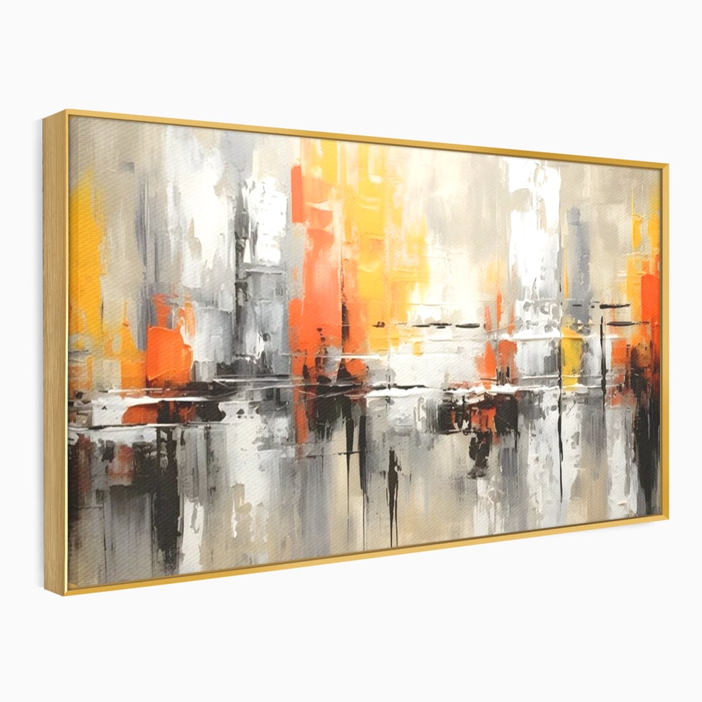 Tablou Canvas Premium LuxCanva® A1623, Imbratisare Abstracta , Living, Decorativ, Cromatic, Compozitie, Dormitor, Culori Vibrante