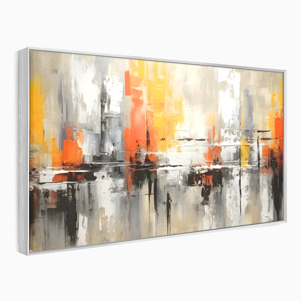 Tablou Canvas Premium LuxCanva® A1623, Imbratisare Abstracta , Living, Decorativ, Cromatic, Compozitie, Dormitor, Culori Vibrante