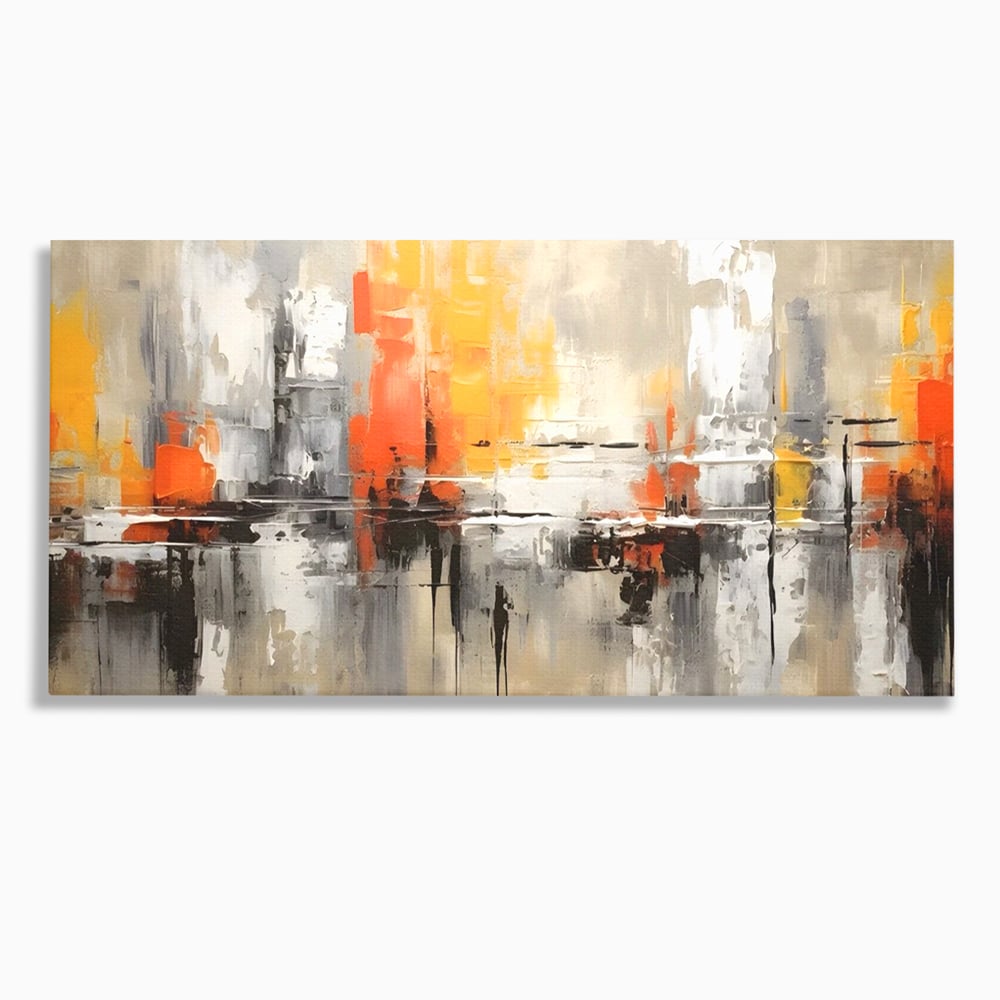 Tablou Canvas Premium LuxCanva® A1623, Imbratisare Abstracta , Living, Decorativ, Cromatic, Compozitie, Dormitor, Culori Vibrante