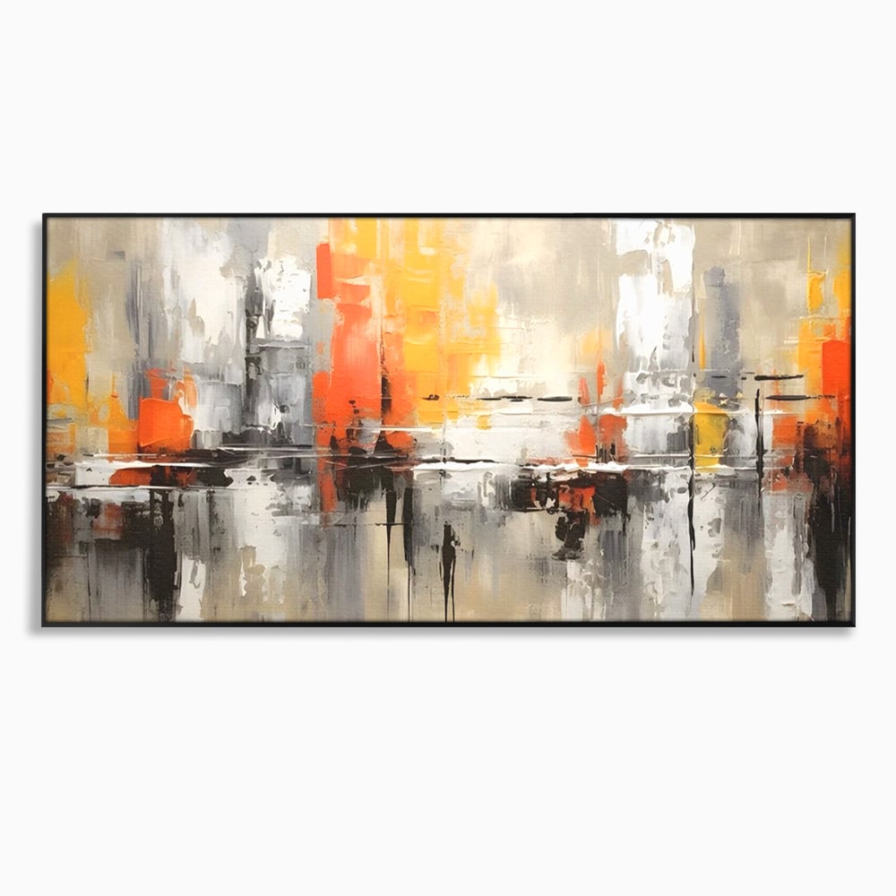Tablou Canvas Premium LuxCanva® A1623, Imbratisare Abstracta , Living, Decorativ, Cromatic, Compozitie, Dormitor, Culori Vibrante