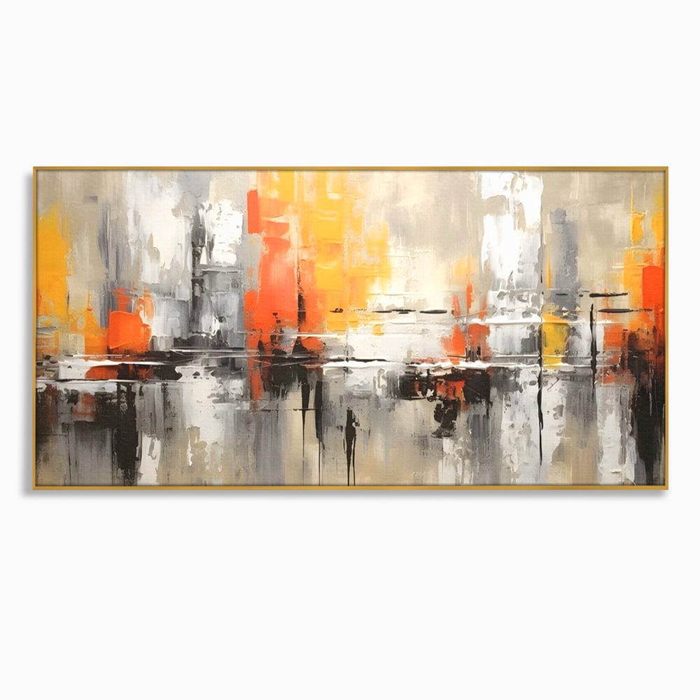 Tablou Canvas Premium LuxCanva® A1623, Imbratisare Abstracta , Living, Decorativ, Cromatic, Compozitie, Dormitor, Culori Vibrante