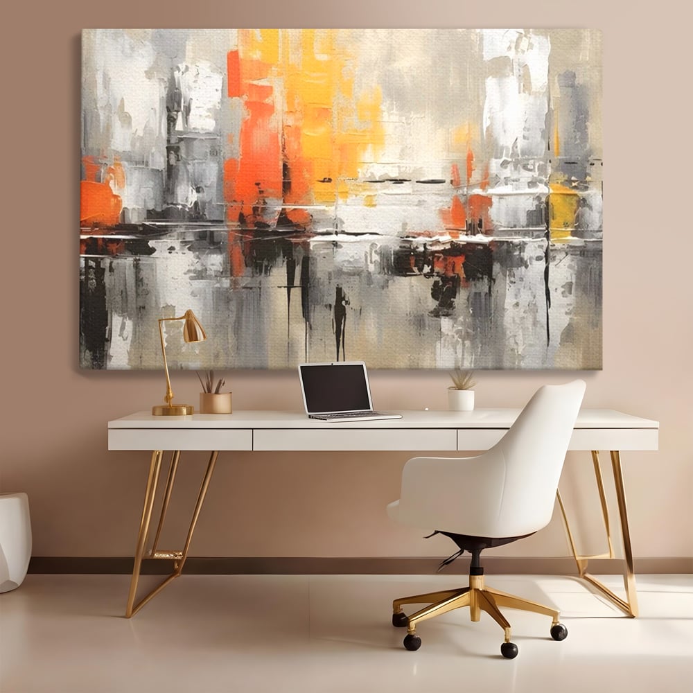 Tablou Canvas Premium LuxCanva® A1623, Imbratisare Abstracta , Living, Decorativ, Cromatic, Compozitie, Dormitor, Culori Vibrante