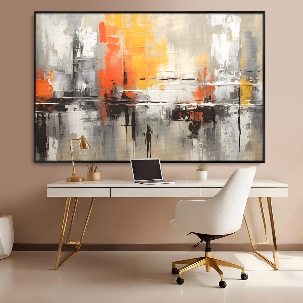Tablou Canvas Premium LuxCanva® A1623, Imbratisare Abstracta , Living, Decorativ, Cromatic, Compozitie, Dormitor, Culori Vibrante