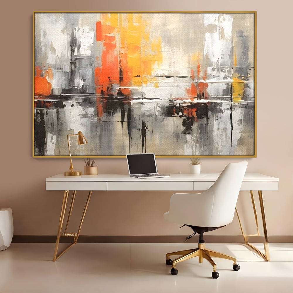 Tablou Canvas Premium LuxCanva® A1623, Imbratisare Abstracta , Living, Decorativ, Cromatic, Compozitie, Dormitor, Culori Vibrante