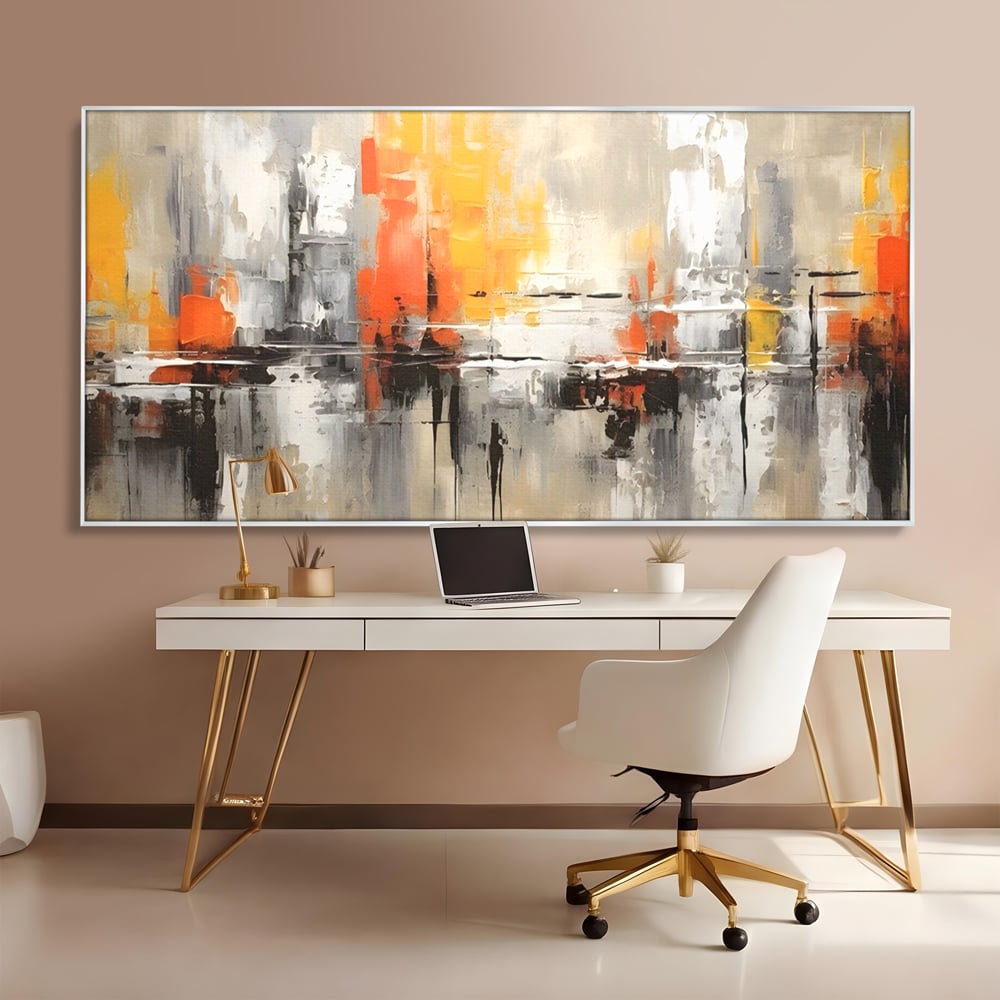 Tablou Canvas Premium LuxCanva® A1623, Imbratisare Abstracta , Living, Decorativ, Cromatic, Compozitie, Dormitor, Culori Vibrante