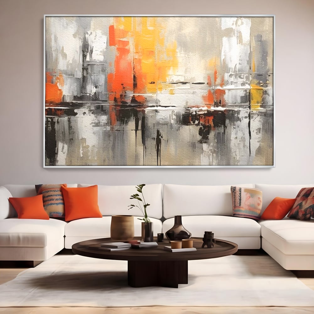 Tablou Canvas Premium LuxCanva® A1623, Imbratisare Abstracta , Living, Decorativ, Cromatic, Compozitie, Dormitor, Culori Vibrante
