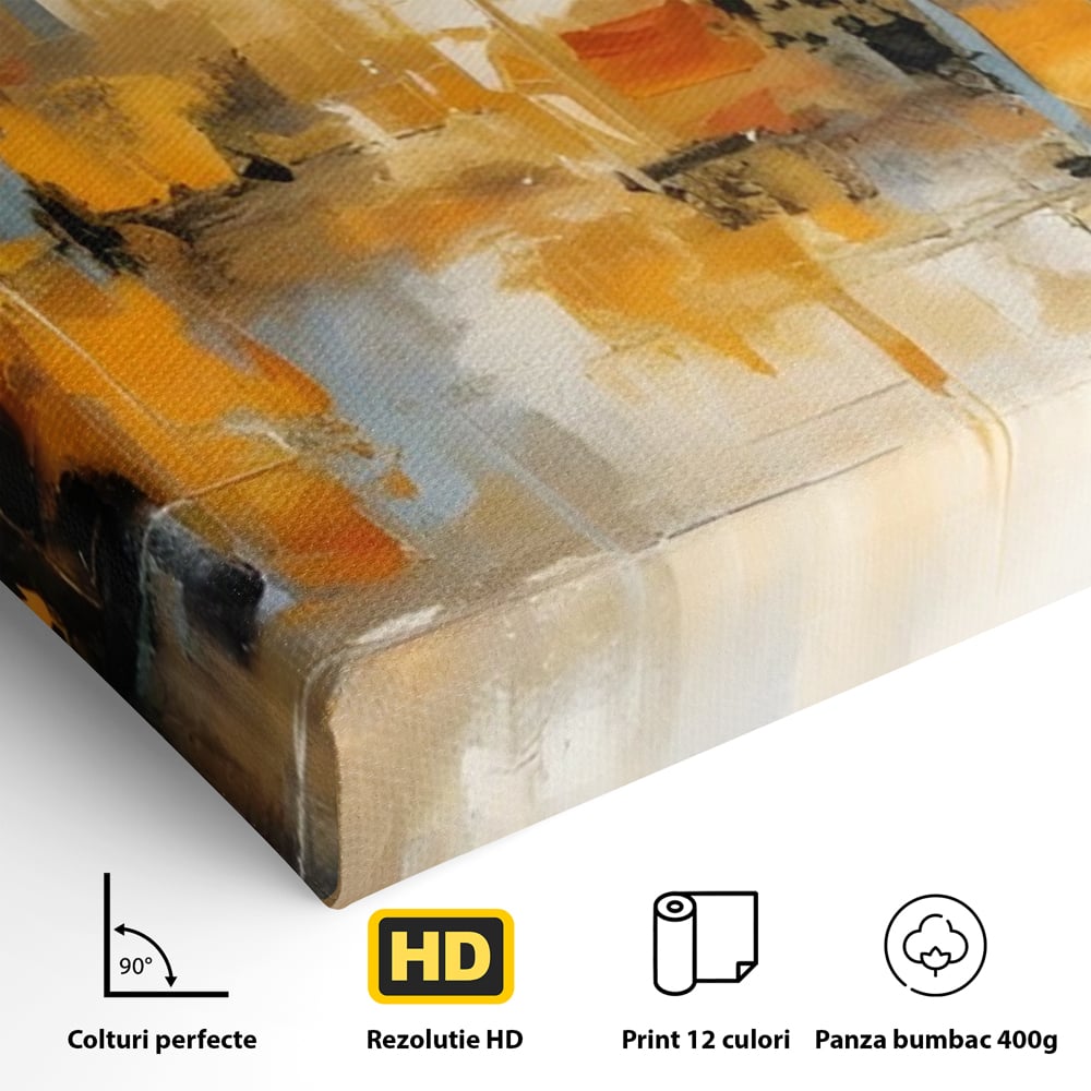 Tablou Canvas Premium LuxCanva® A1624, Reflexie Colorata , Room, Decorativ, Cromatic, Contrast, Abstract, Dormitor, Culori Vibrante