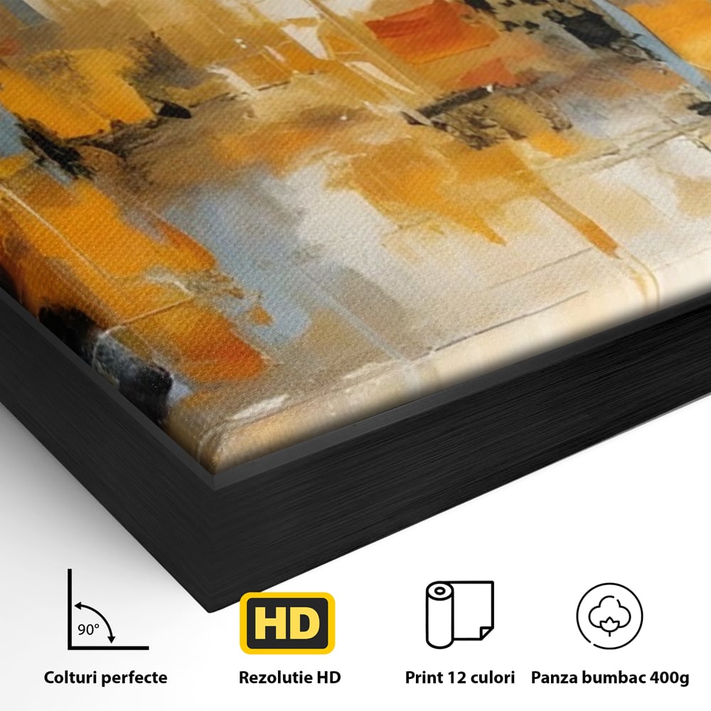 Tablou Canvas Premium LuxCanva® A1624, Reflexie Colorata , Room, Decorativ, Cromatic, Contrast, Abstract, Dormitor, Culori Vibrante