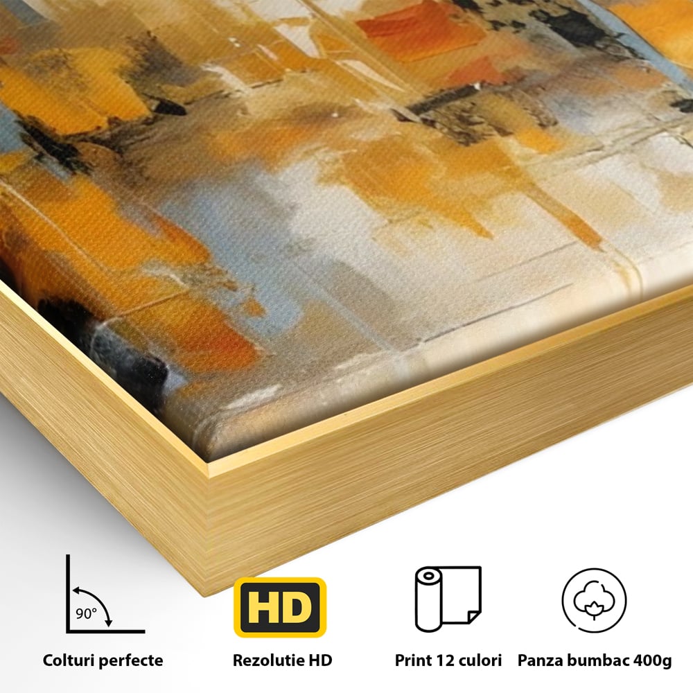 Tablou Canvas Premium LuxCanva® A1624, Reflexie Colorata , Room, Decorativ, Cromatic, Contrast, Abstract, Dormitor, Culori Vibrante