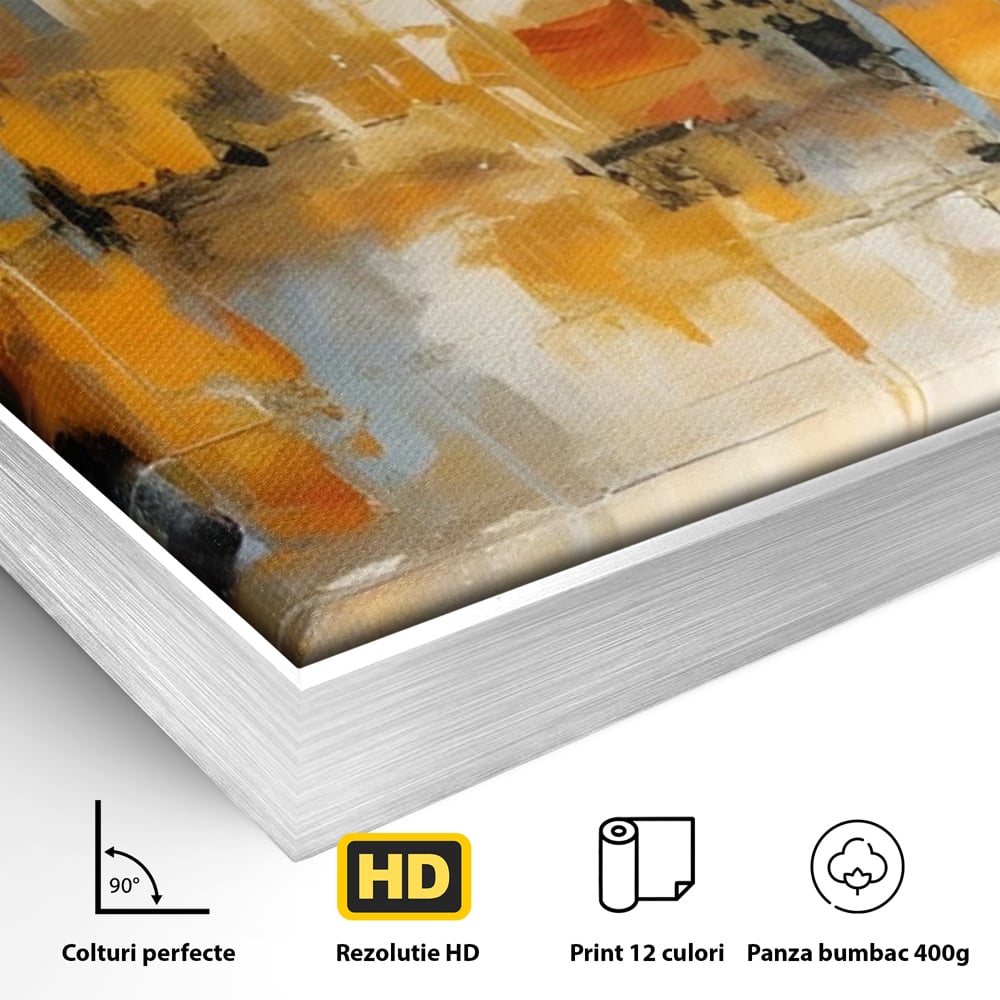 Tablou Canvas Premium LuxCanva® A1624, Reflexie Colorata , Room, Decorativ, Cromatic, Contrast, Abstract, Dormitor, Culori Vibrante