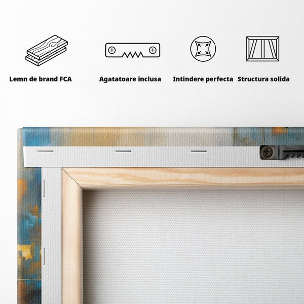 Tablou Canvas Premium LuxCanva® A1624, Reflexie Colorata , Room, Decorativ, Cromatic, Contrast, Abstract, Dormitor, Culori Vibrante