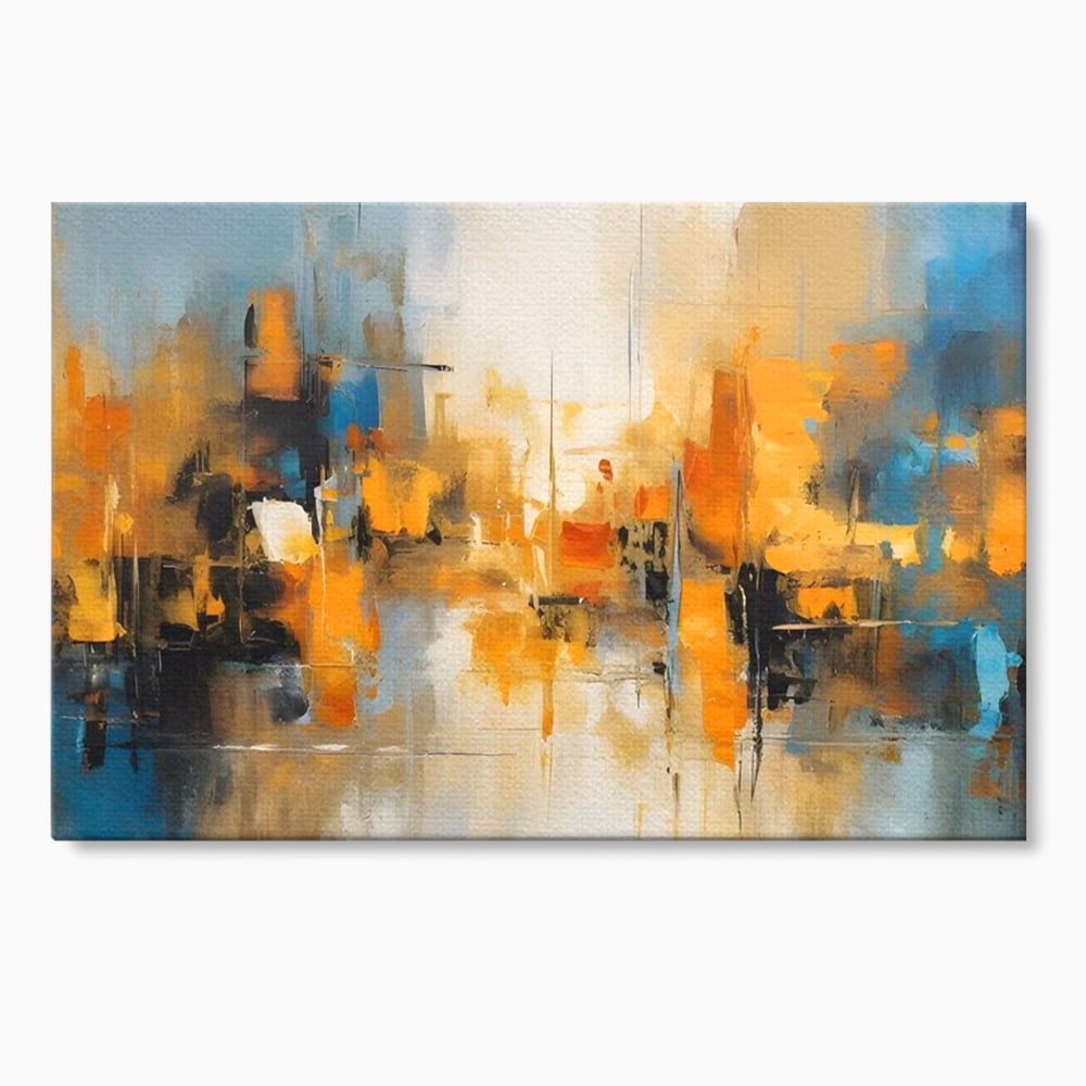 Tablou Canvas Premium LuxCanva® A1624, Reflexie Colorata , Room, Decorativ, Cromatic, Contrast, Abstract, Dormitor, Culori Vibrante