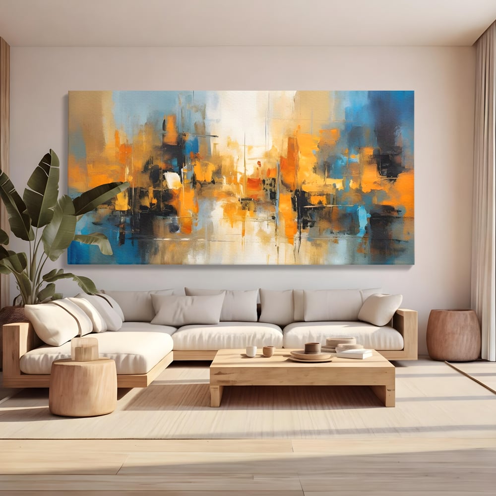 Tablou Canvas Premium LuxCanva® A1624, Reflexie Colorata , Room, Decorativ, Cromatic, Contrast, Abstract, Dormitor, Culori Vibrante