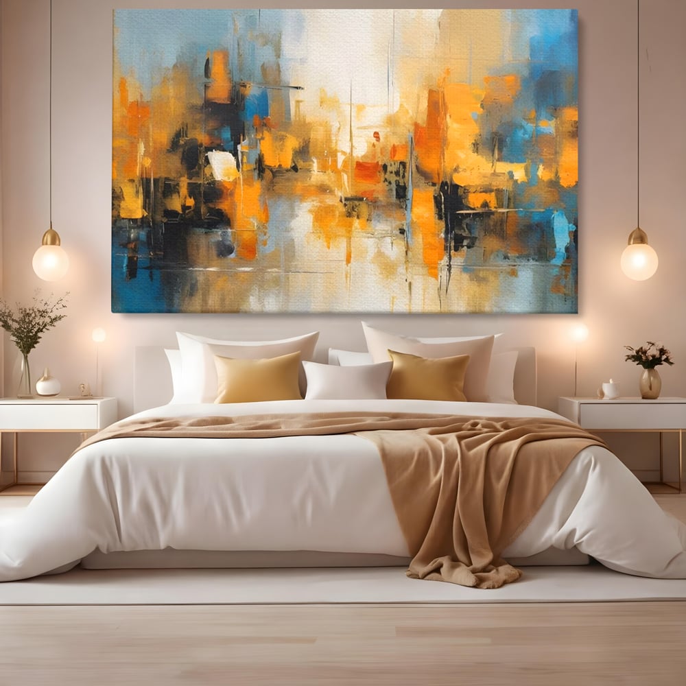 Tablou Canvas Premium LuxCanva® A1624, Reflexie Colorata , Room, Decorativ, Cromatic, Contrast, Abstract, Dormitor, Culori Vibrante
