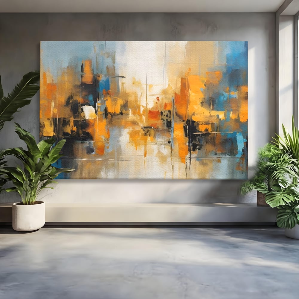 Tablou Canvas Premium LuxCanva® A1624, Reflexie Colorata , Room, Decorativ, Cromatic, Contrast, Abstract, Dormitor, Culori Vibrante