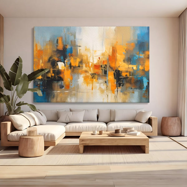 Tablou Canvas Premium LuxCanva® A1624, Reflexie Colorata , Room, Decorativ, Cromatic, Contrast, Abstract, Dormitor, Culori Vibrante