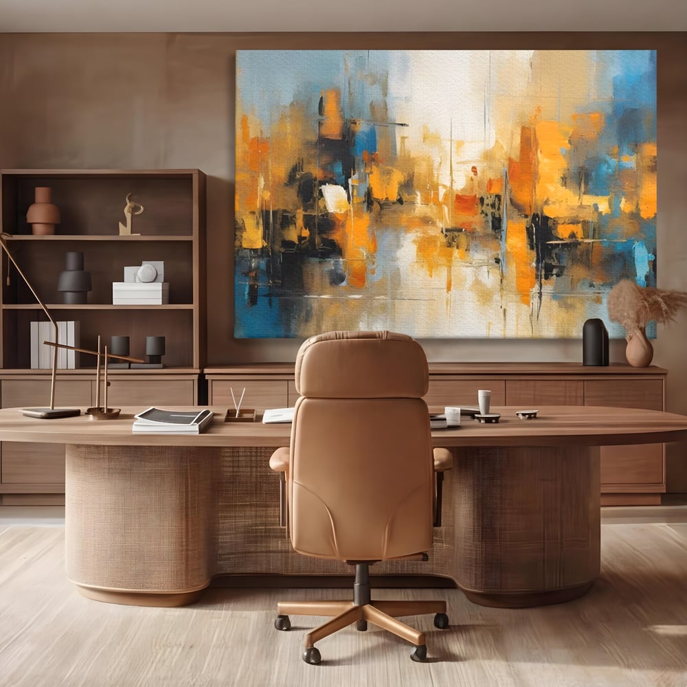 Tablou Canvas Premium LuxCanva® A1624, Reflexie Colorata , Room, Decorativ, Cromatic, Contrast, Abstract, Dormitor, Culori Vibrante