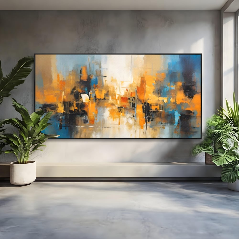 Tablou Canvas Premium LuxCanva® A1624, Reflexie Colorata , Room, Decorativ, Cromatic, Contrast, Abstract, Dormitor, Culori Vibrante