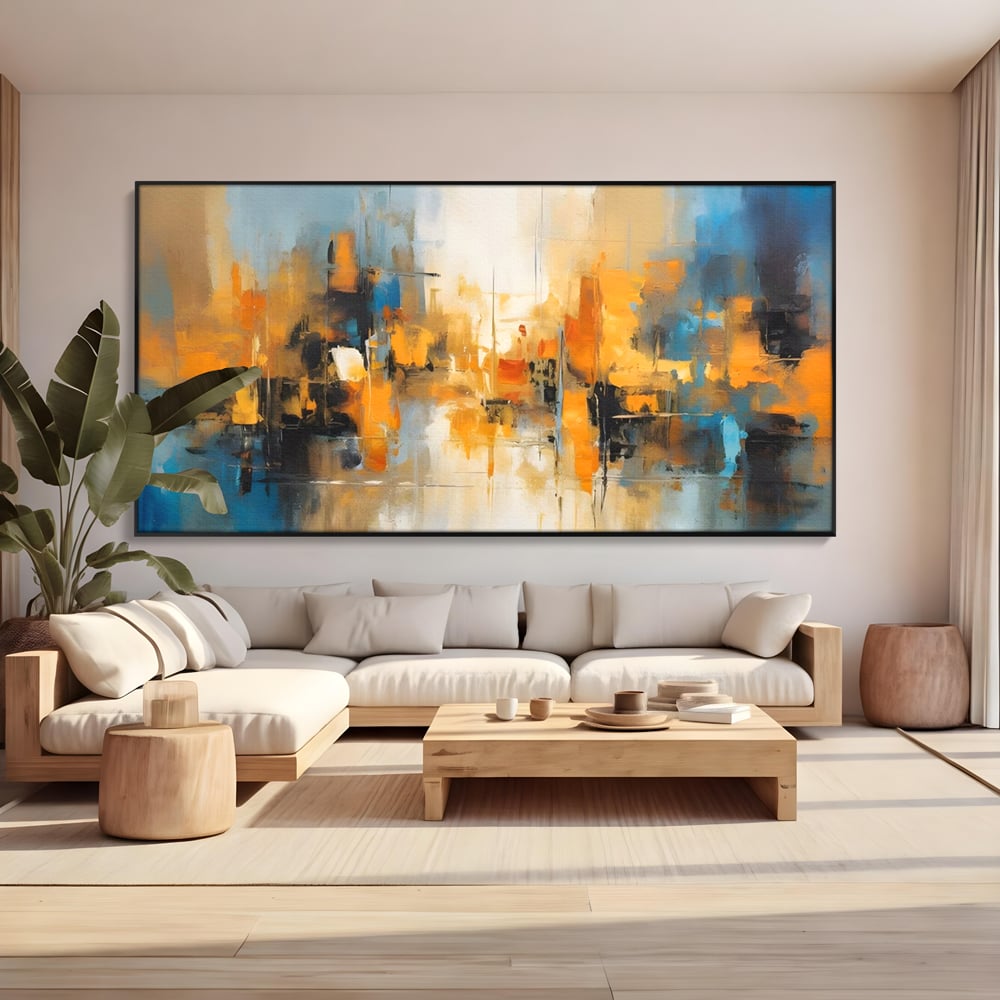 Tablou Canvas Premium LuxCanva® A1624, Reflexie Colorata , Room, Decorativ, Cromatic, Contrast, Abstract, Dormitor, Culori Vibrante