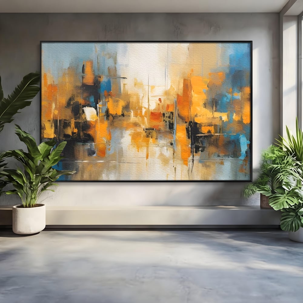 Tablou Canvas Premium LuxCanva® A1624, Reflexie Colorata , Room, Decorativ, Cromatic, Contrast, Abstract, Dormitor, Culori Vibrante