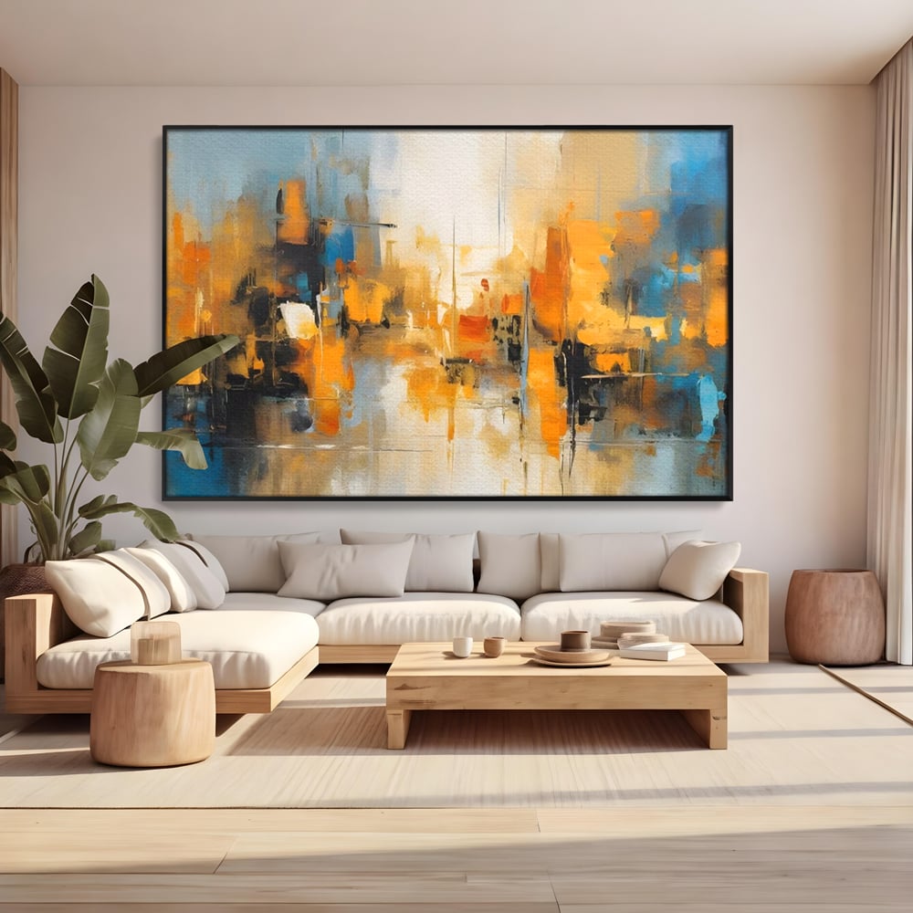Tablou Canvas Premium LuxCanva® A1624, Reflexie Colorata , Room, Decorativ, Cromatic, Contrast, Abstract, Dormitor, Culori Vibrante