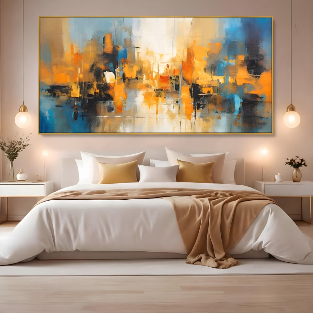 Tablou Canvas Premium LuxCanva® A1624, Reflexie Colorata , Room, Decorativ, Cromatic, Contrast, Abstract, Dormitor, Culori Vibrante