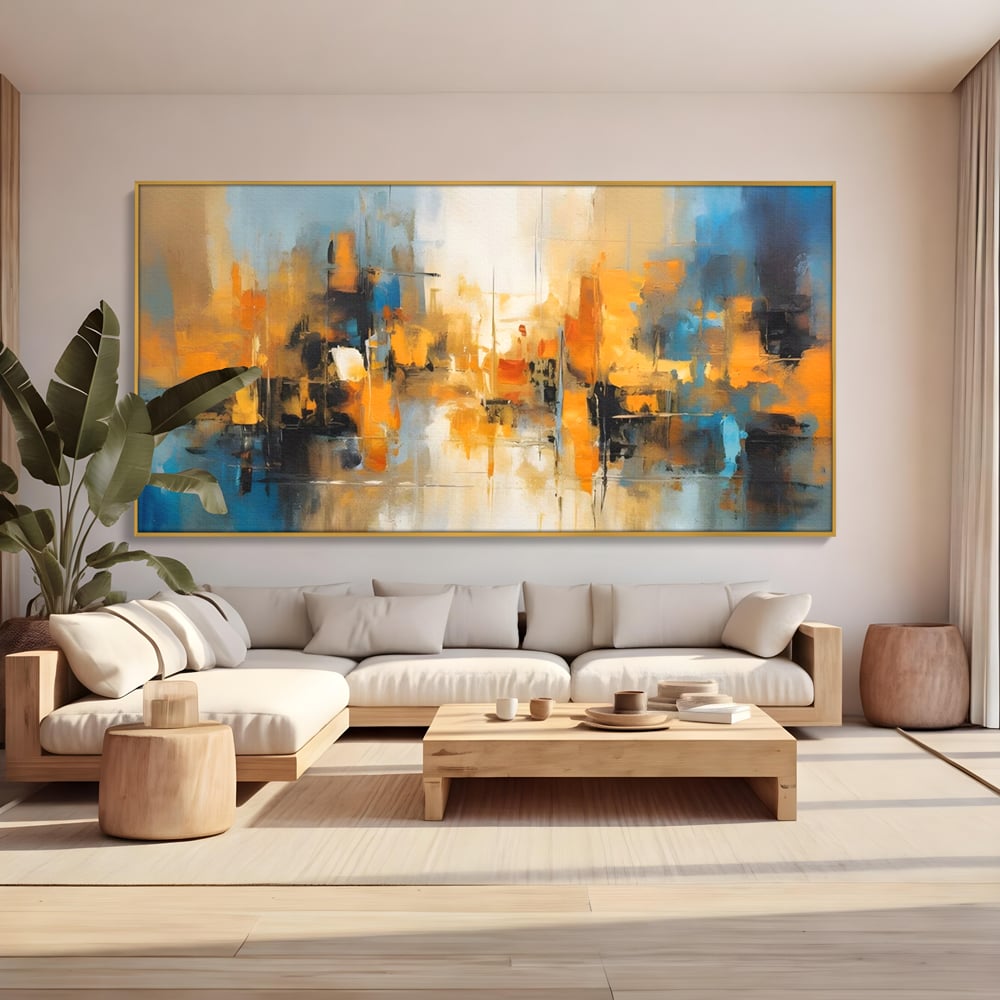 Tablou Canvas Premium LuxCanva® A1624, Reflexie Colorata , Room, Decorativ, Cromatic, Contrast, Abstract, Dormitor, Culori Vibrante