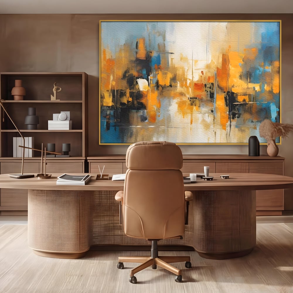Tablou Canvas Premium LuxCanva® A1624, Reflexie Colorata , Room, Decorativ, Cromatic, Contrast, Abstract, Dormitor, Culori Vibrante