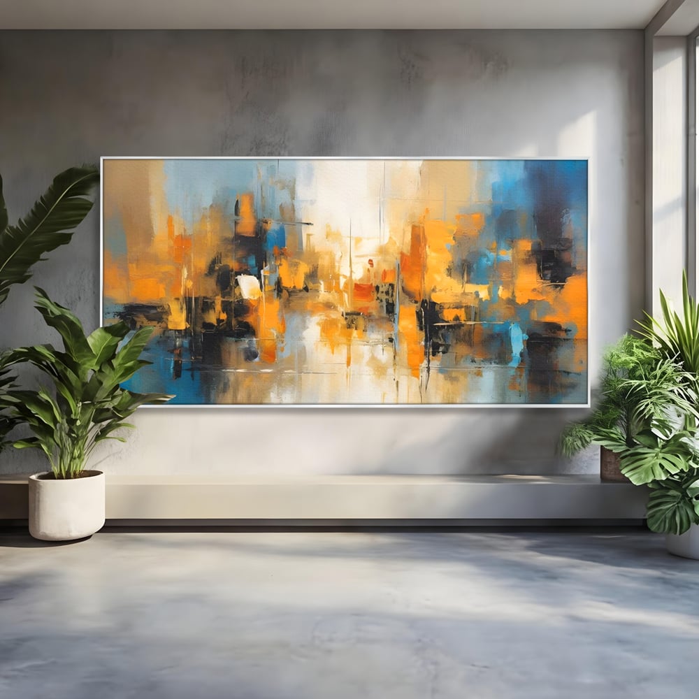 Tablou Canvas Premium LuxCanva® A1624, Reflexie Colorata , Room, Decorativ, Cromatic, Contrast, Abstract, Dormitor, Culori Vibrante