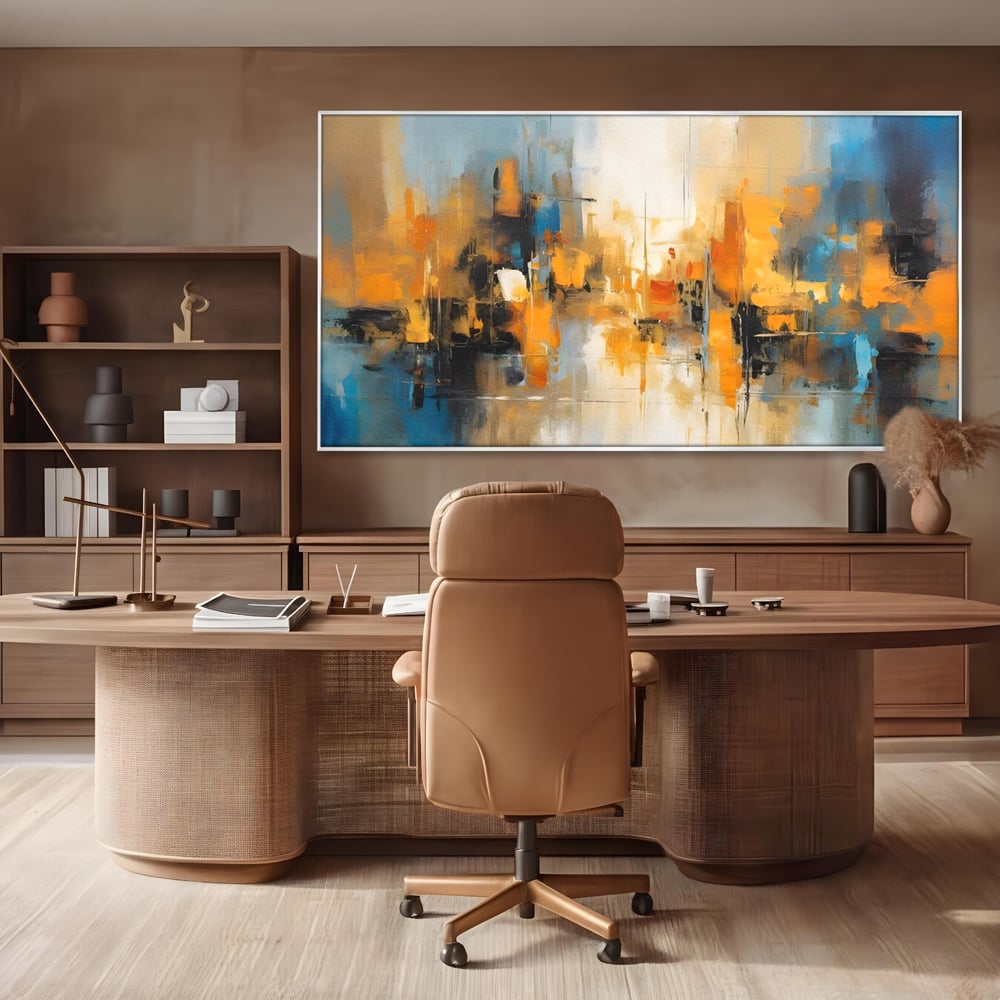 Tablou Canvas Premium LuxCanva® A1624, Reflexie Colorata , Room, Decorativ, Cromatic, Contrast, Abstract, Dormitor, Culori Vibrante