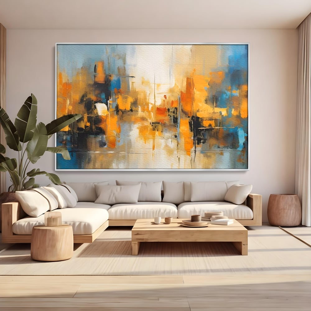 Tablou Canvas Premium LuxCanva® A1624, Reflexie Colorata , Room, Decorativ, Cromatic, Contrast, Abstract, Dormitor, Culori Vibrante