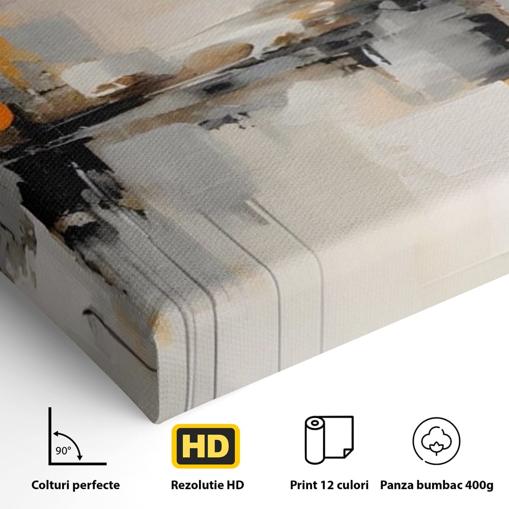 Leinwandbilder Premium LuxCanva® A1626, Grau Leinwandbilder, Zimmer, Dekorativ, Nicht Farben, Reflektierend, Abstrakt, Schlafzimmer, Lebendige Farben