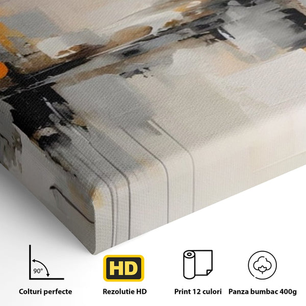 Leinwandbilder Premium LuxCanva® A1626, Grau Leinwandbilder, Zimmer, Dekorativ, Nicht Farben, Reflektierend, Abstrakt, Schlafzimmer, Lebendige Farben