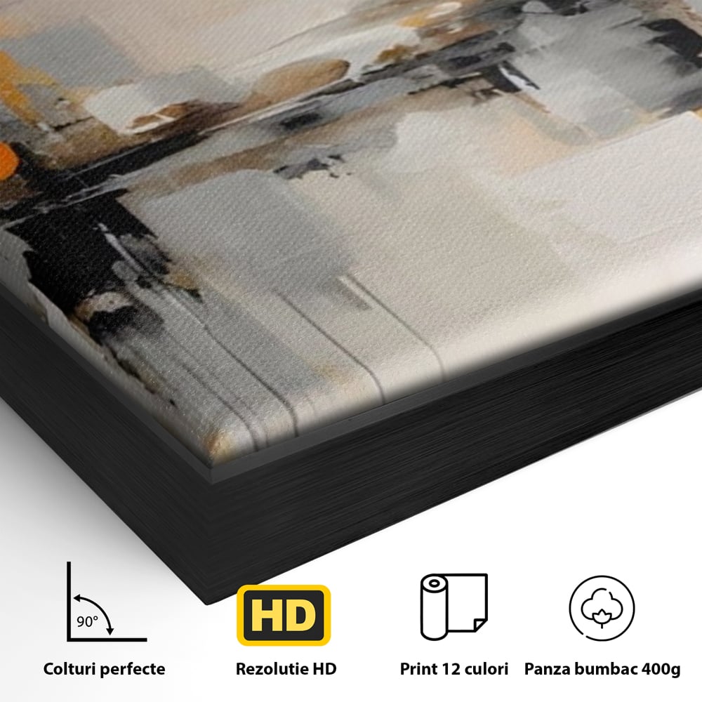 Leinwandbilder Premium LuxCanva® A1626, Grau Leinwandbilder, Zimmer, Dekorativ, Nicht Farben, Reflektierend, Abstrakt, Schlafzimmer, Lebendige Farben