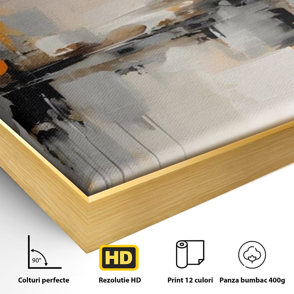 Leinwandbilder Premium LuxCanva® A1626, Grau Leinwandbilder, Zimmer, Dekorativ, Nicht Farben, Reflektierend, Abstrakt, Schlafzimmer, Lebendige Farben
