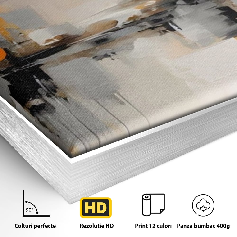 Leinwandbilder Premium LuxCanva® A1626, Grau Leinwandbilder, Zimmer, Dekorativ, Nicht Farben, Reflektierend, Abstrakt, Schlafzimmer, Lebendige Farben