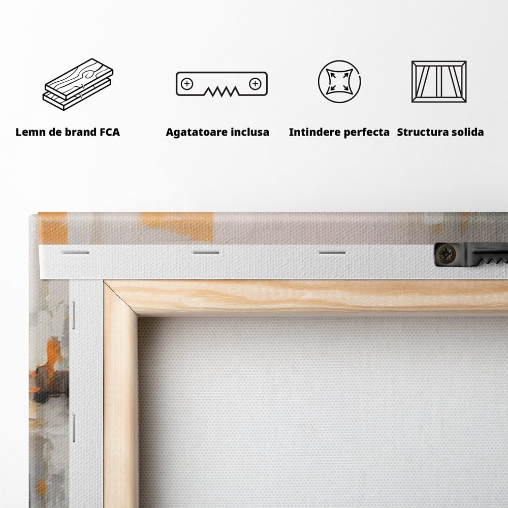 Leinwandbilder Premium LuxCanva® A1626, Grau Leinwandbilder, Zimmer, Dekorativ, Nicht Farben, Reflektierend, Abstrakt, Schlafzimmer, Lebendige Farben