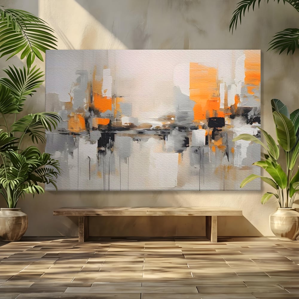 Leinwandbilder Premium LuxCanva® A1626, Grau Leinwandbilder, Zimmer, Dekorativ, Nicht Farben, Reflektierend, Abstrakt, Schlafzimmer, Lebendige Farben