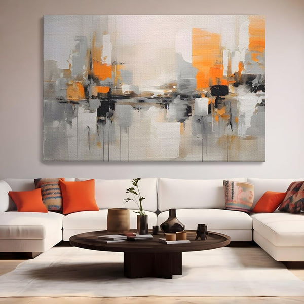 Leinwandbilder Premium LuxCanva® A1626, Grau Leinwandbilder, Zimmer, Dekorativ, Nicht Farben, Reflektierend, Abstrakt, Schlafzimmer, Lebendige Farben