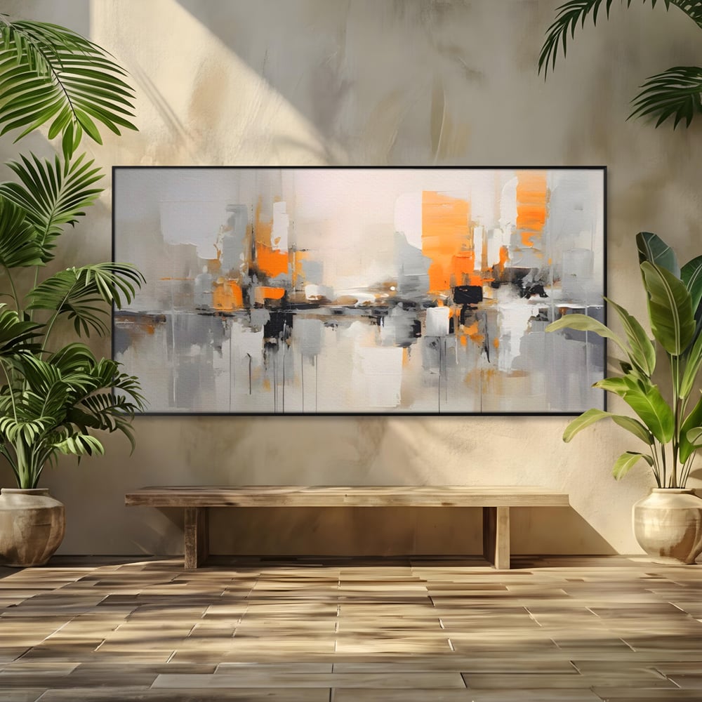 Leinwandbilder Premium LuxCanva® A1626, Grau Leinwandbilder, Zimmer, Dekorativ, Nicht Farben, Reflektierend, Abstrakt, Schlafzimmer, Lebendige Farben