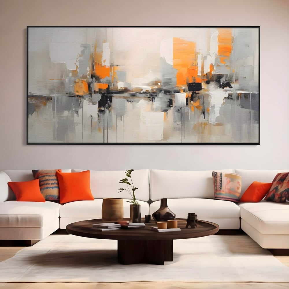 Leinwandbilder Premium LuxCanva® A1626, Grau Leinwandbilder, Zimmer, Dekorativ, Nicht Farben, Reflektierend, Abstrakt, Schlafzimmer, Lebendige Farben