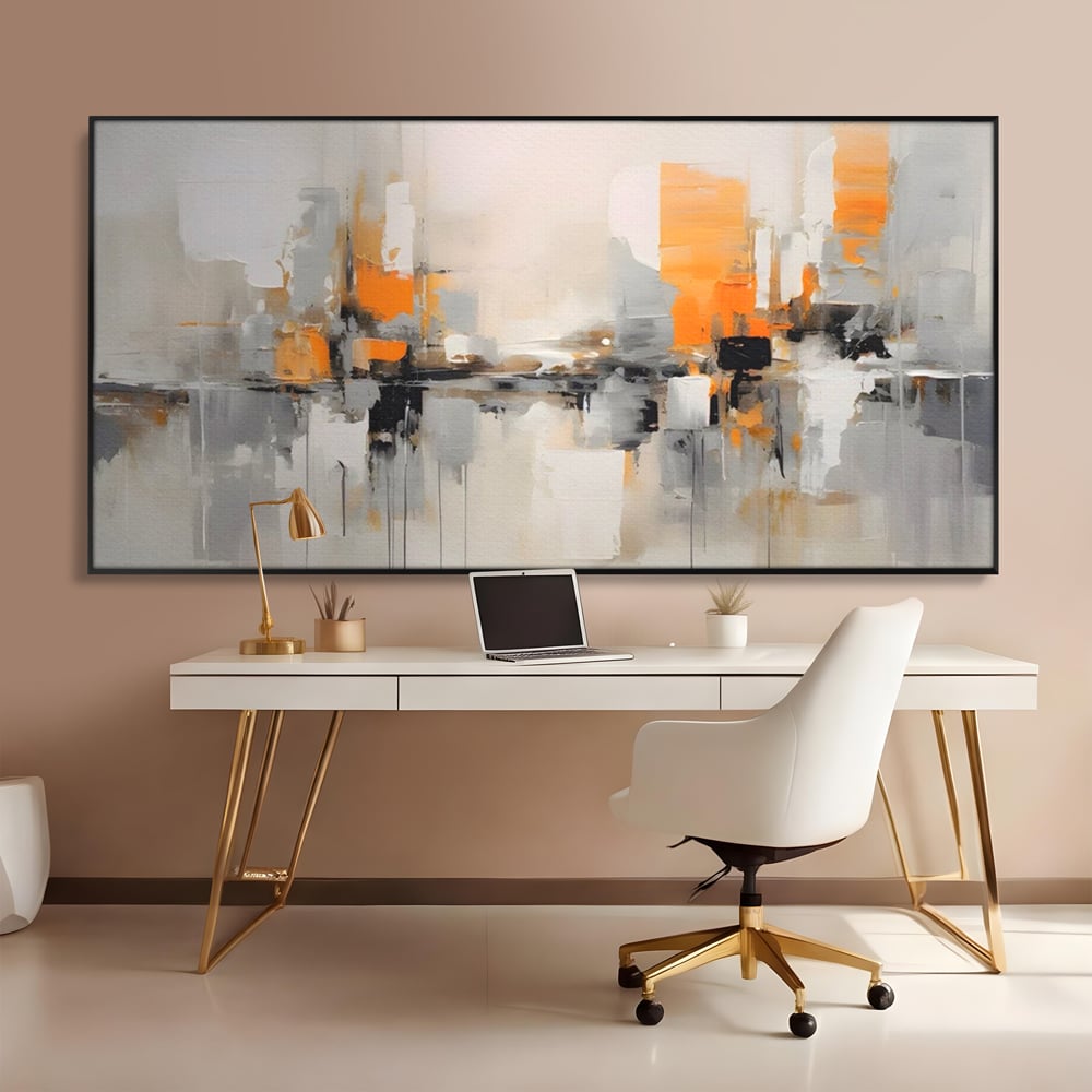 Leinwandbilder Premium LuxCanva® A1626, Grau Leinwandbilder, Zimmer, Dekorativ, Nicht Farben, Reflektierend, Abstrakt, Schlafzimmer, Lebendige Farben
