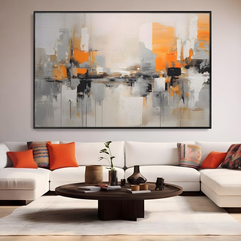 Leinwandbilder Premium LuxCanva® A1626, Grau Leinwandbilder, Zimmer, Dekorativ, Nicht Farben, Reflektierend, Abstrakt, Schlafzimmer, Lebendige Farben