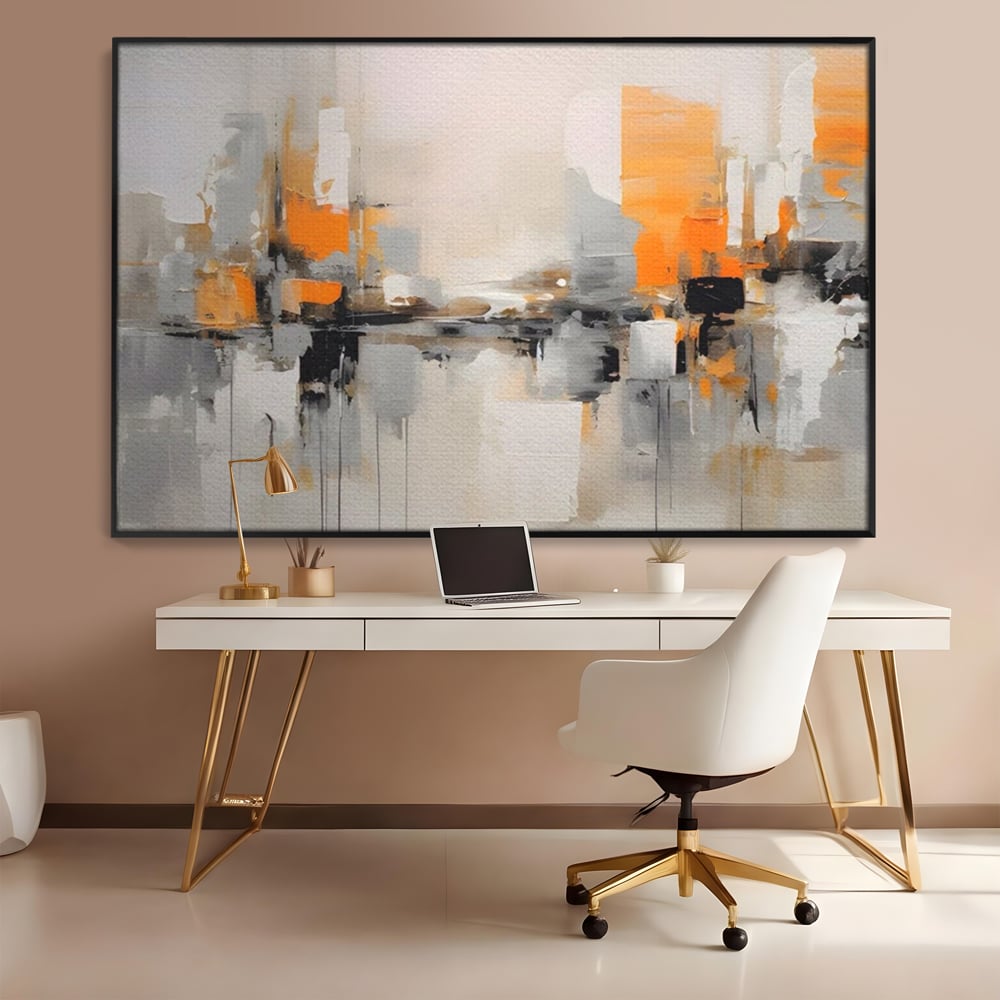 Leinwandbilder Premium LuxCanva® A1626, Grau Leinwandbilder, Zimmer, Dekorativ, Nicht Farben, Reflektierend, Abstrakt, Schlafzimmer, Lebendige Farben