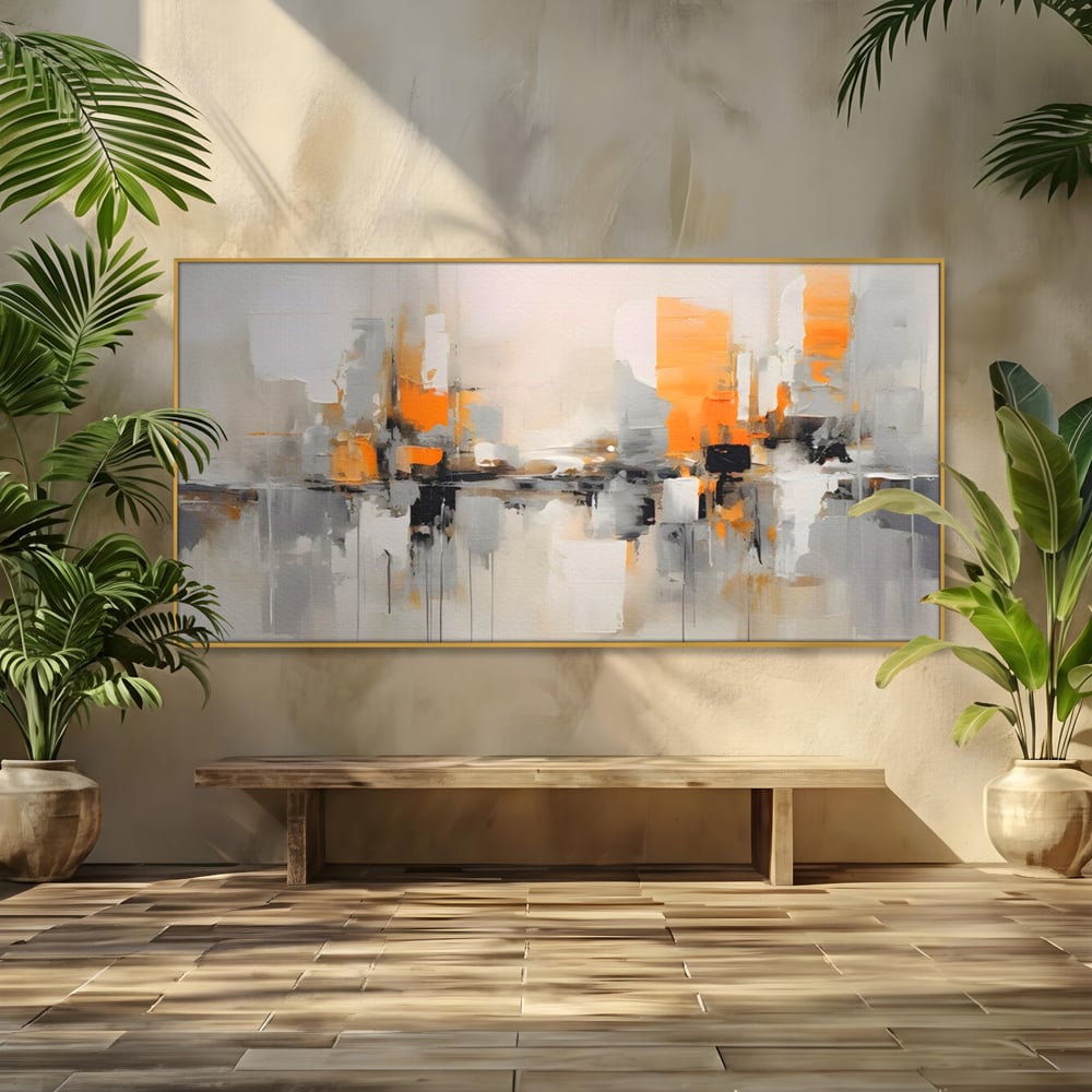 Leinwandbilder Premium LuxCanva® A1626, Grau Leinwandbilder, Zimmer, Dekorativ, Nicht Farben, Reflektierend, Abstrakt, Schlafzimmer, Lebendige Farben
