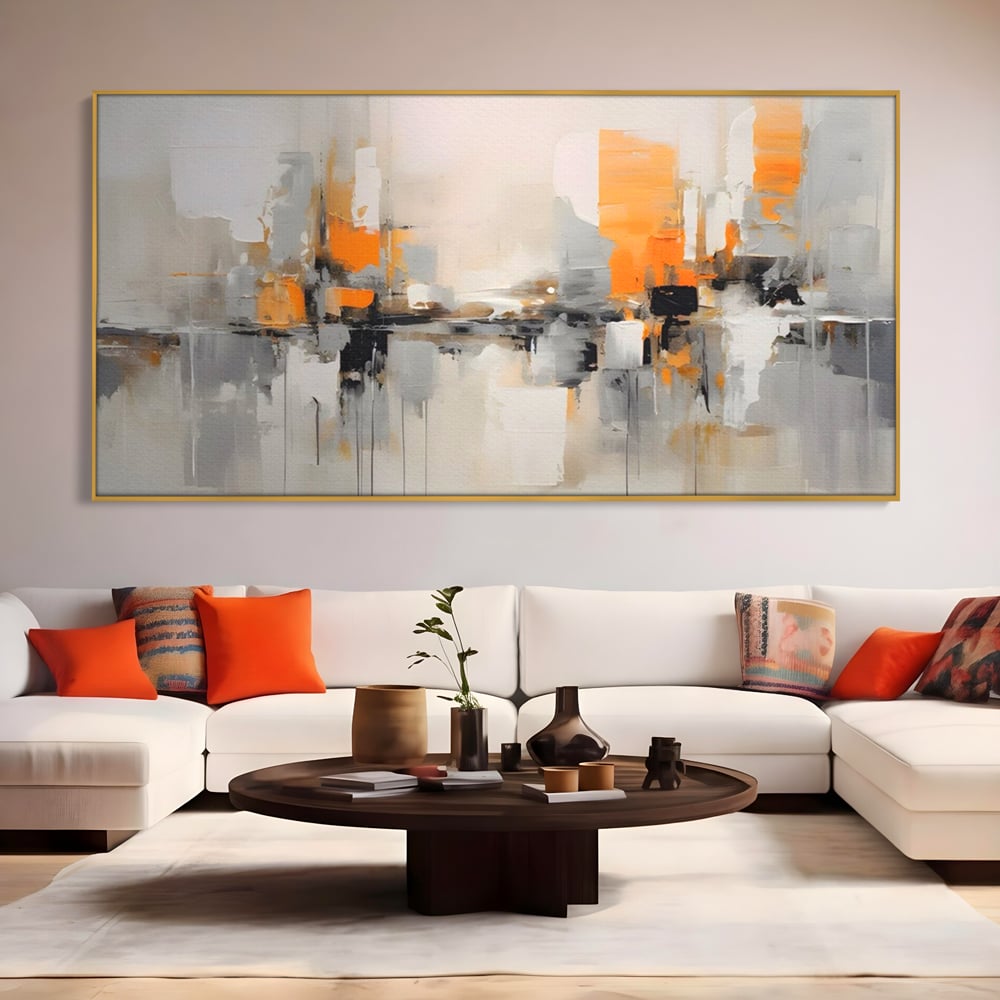 Leinwandbilder Premium LuxCanva® A1626, Grau Leinwandbilder, Zimmer, Dekorativ, Nicht Farben, Reflektierend, Abstrakt, Schlafzimmer, Lebendige Farben