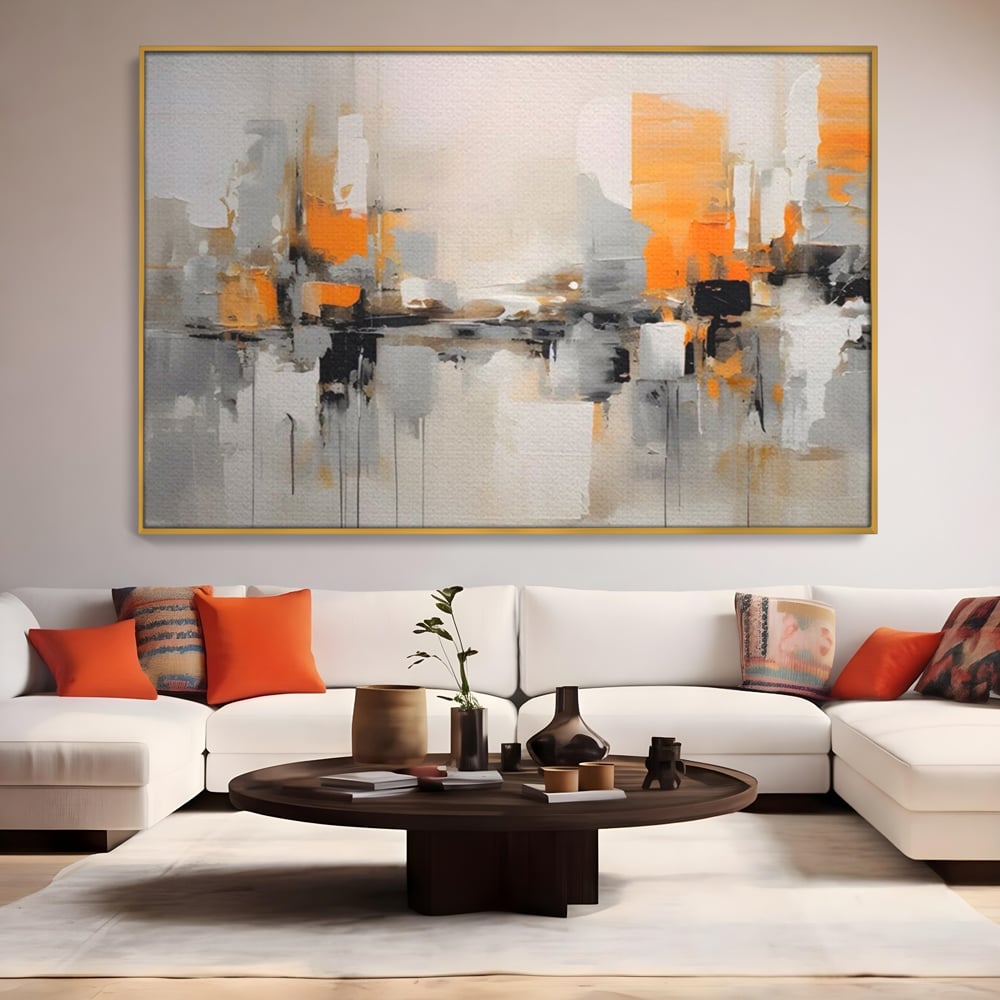 Leinwandbilder Premium LuxCanva® A1626, Grau Leinwandbilder, Zimmer, Dekorativ, Nicht Farben, Reflektierend, Abstrakt, Schlafzimmer, Lebendige Farben