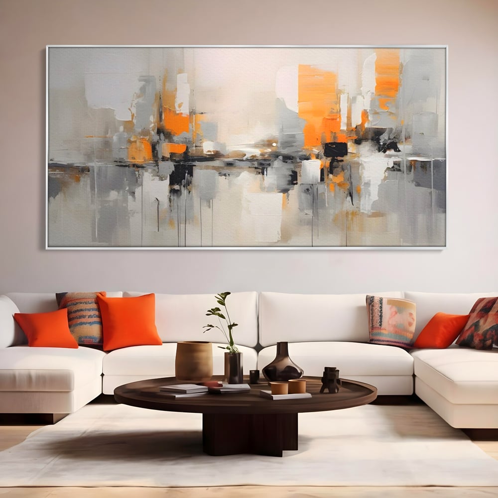 Leinwandbilder Premium LuxCanva® A1626, Grau Leinwandbilder, Zimmer, Dekorativ, Nicht Farben, Reflektierend, Abstrakt, Schlafzimmer, Lebendige Farben